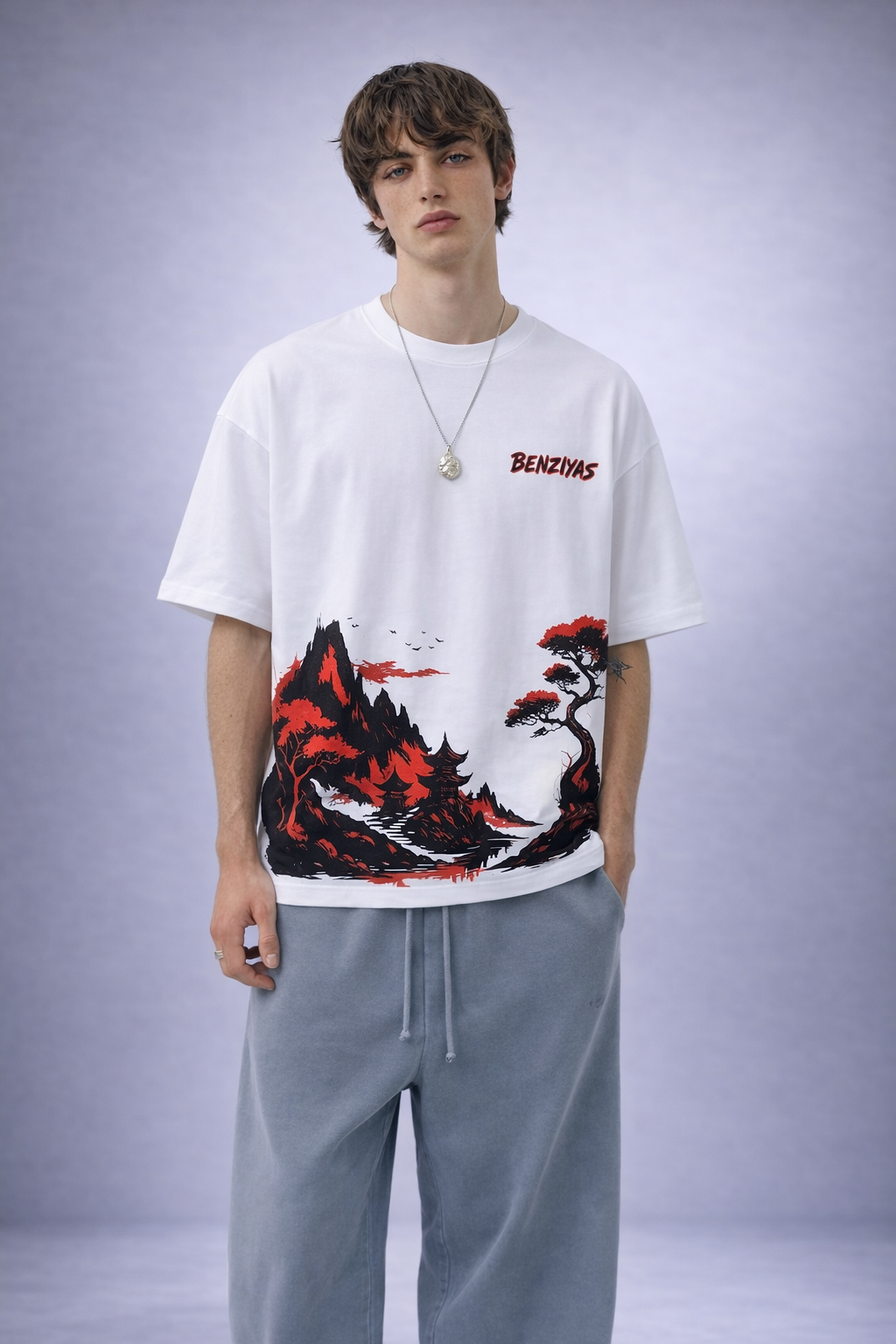 Zen Scape™ Oversized Tee – Premium Edition