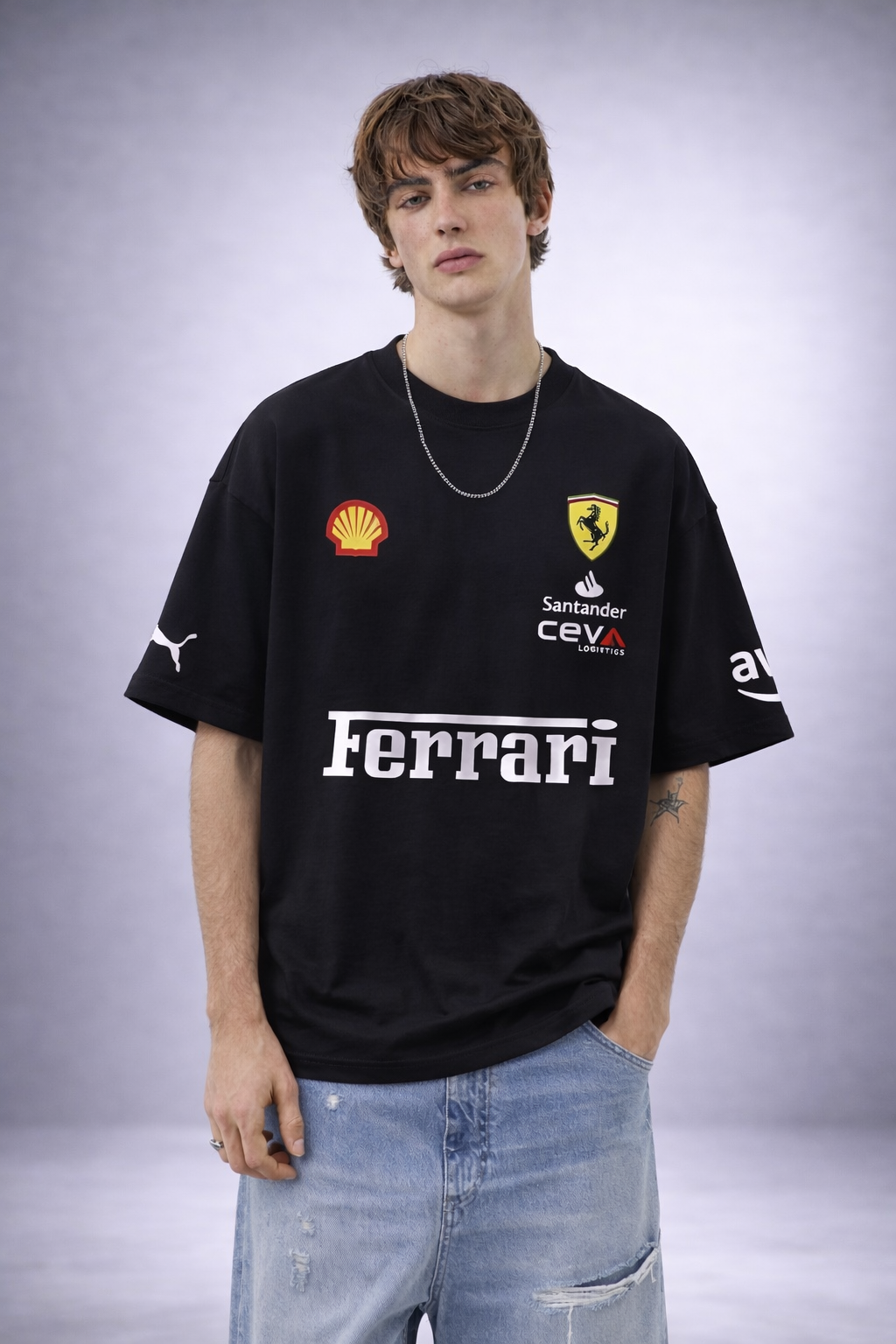 Black Racing Edition Oversized Tee