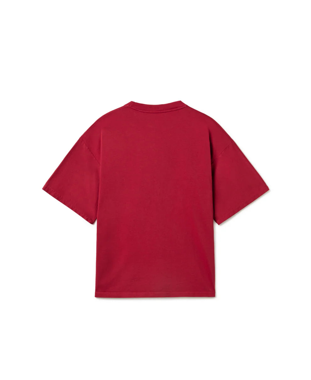 Benziyas Essential Oversized Tee – Crimson Red