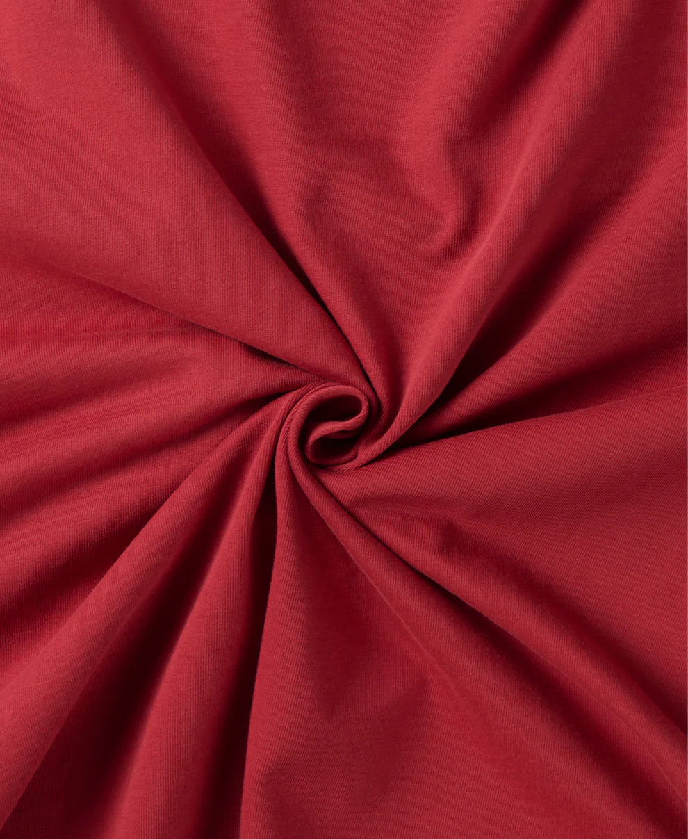 Benziyas Essential Oversized Tee – Crimson Red