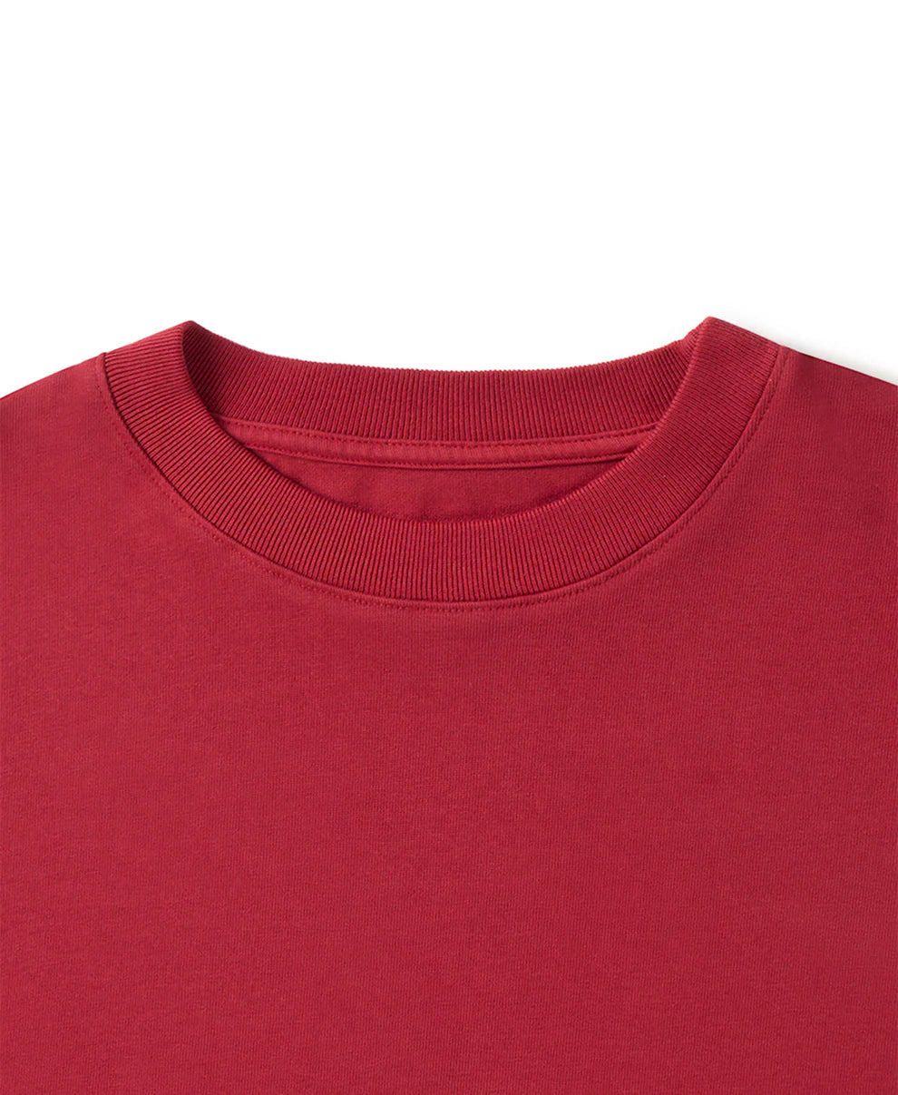 Benziyas Essential Oversized Tee – Crimson Red